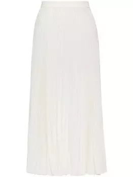 Valentino Garavani плиссированная юбка миди, белый