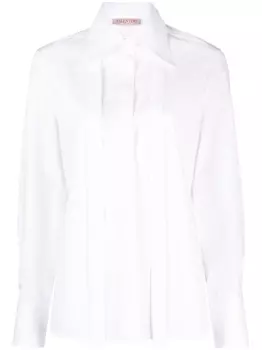 Valentino Garavani поплиновая рубашка с шарфом, белый