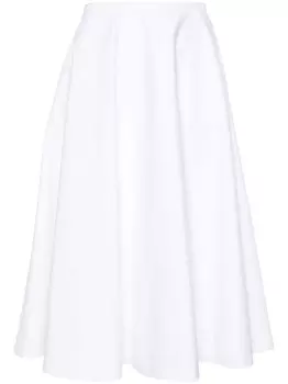 Valentino Garavani поплиновая юбка миди, белый