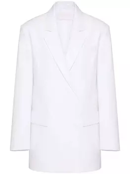 Valentino Garavani поплиновый блейзер Compact, белый