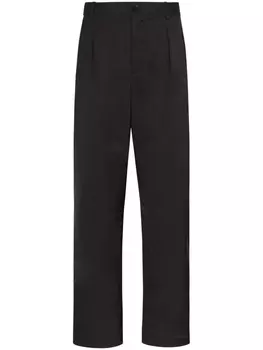 Valentino Garavani прямые брюки со складками, черный