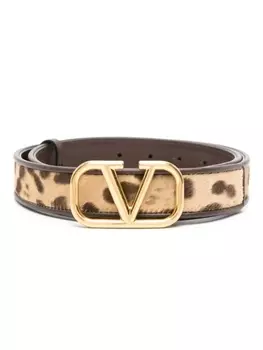 Valentino Garavani ремень с принтом и логотипом VLogo Signature, нейтральный цвет
