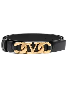 Valentino Garavani ремень с пряжкой VLogo Chain, черный