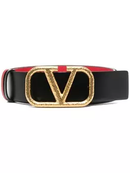 Valentino Garavani ремень с пряжкой VLogo, черный