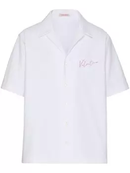 Valentino Garavani рубашка с логотипом VLogo Signature, белый