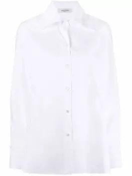 Valentino Garavani рубашка с объемным воротником, белый