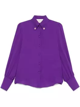 Valentino Garavani рубашка с узором, фиолетовый