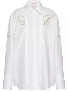 Valentino Garavani рубашка с вышивкой, белый