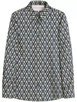 Valentino Garavani рубашка Toute la V, синий