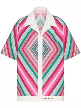 Valentino Garavani рубашка в полоску, розовый