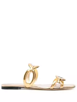 Valentino Garavani сандалии Chain 1967, золотистый