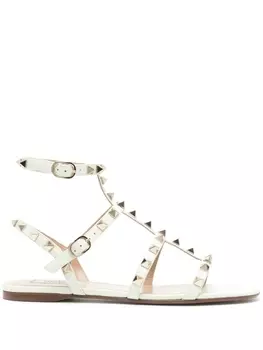 Valentino Garavani сандалии Rockstud, зеленый