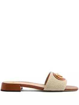 Valentino Garavani сандалии с логотипом VLogo Signature, нейтральный