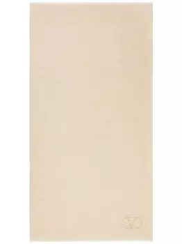 Valentino Garavani шаль с логотипом VLogo Signature, нейтральный цвет