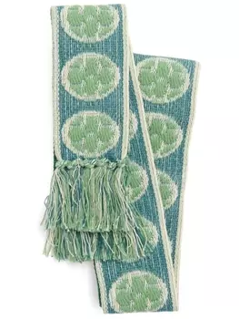 Valentino Garavani шарф с цветочной вышивкой, зеленый