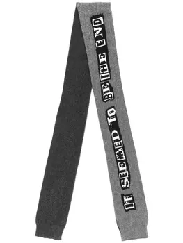 Valentino Garavani шарф со слоганом, серый