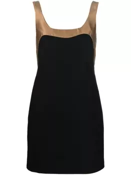 Valentino Garavani шелковое платье в стиле колор-блок, черный