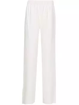 Valentino Garavani шелковые брюки широкого кроя, белый