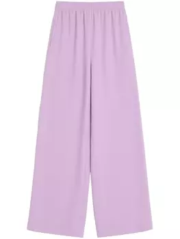 Valentino Garavani шелковые расклешенные брюки, фиолетовый