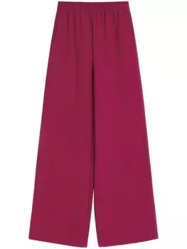 Valentino Garavani шелковые расклешенные брюки, розовый