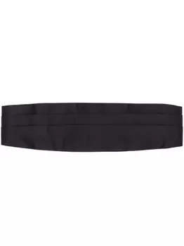Valentino Garavani шелковый камербанд со складками, черный