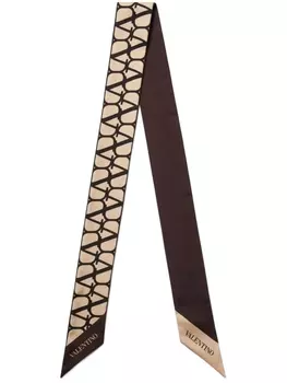 Valentino Garavani шелковый платок Toile Iconographe, нейтральный цвет