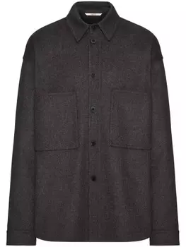 Valentino Garavani шерстяная рубашка, зеленый