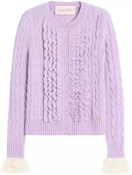 Valentino Garavani шерстяной кардиган, фиолетовый