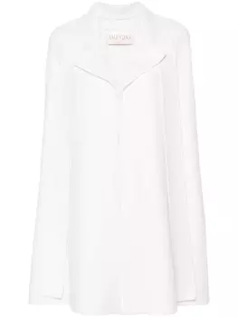 Valentino Garavani шерстяной кейп с шарфом, белый