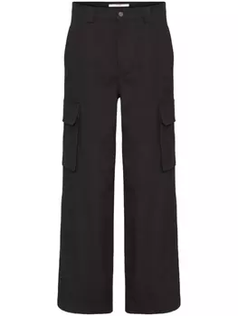 Valentino Garavani широкие брюки карго, черный
