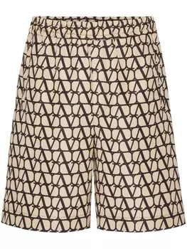 Valentino Garavani шорты-бермуды Toile Iconographe, нейтральный цвет