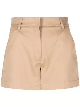 Valentino Garavani шорты Rockstud с завышенной талией, нейтральный цвет