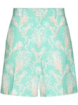 Valentino Garavani шорты с абстрактным принтом, зеленый