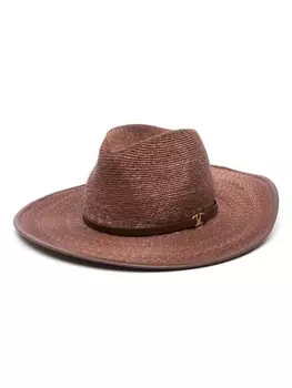 Valentino Garavani соломенная шляпа VLogo Signature, коричневый