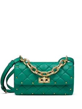 Valentino Garavani сумка через плечо Rockstud Spike, зеленый