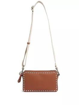 Valentino Garavani сумка-мессенджер Rockstud, коричневый
