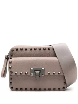 Valentino Garavani сумка-мессенджер Rockstud, нейтральный цвет