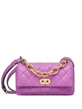 Valentino Garavani сумка на плечо Rockstud Spike, фиолетовый