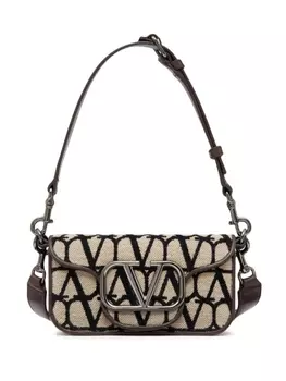Valentino Garavani сумка на плечо с монограммой, нейтральный цвет