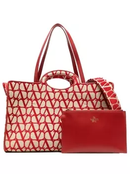 Valentino Garavani сумка-тоут Le Troisime с узором Toile Iconographe, нейтральный цвет