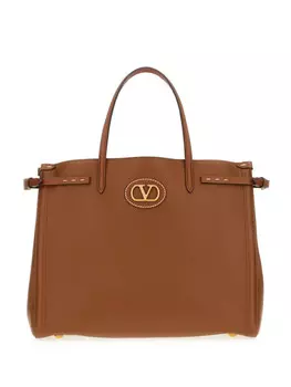 Valentino Garavani сумка-тоут с логотипом VLogo Signature, коричневый