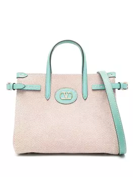 Valentino Garavani сумка-тоут в клетку, нейтральный