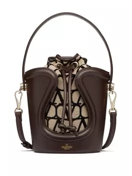 Valentino Garavani сумка-ведро La Cinquime, коричневый