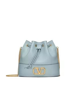 Valentino Garavani сумка-ведро с логотипом VLogo Signature, синий