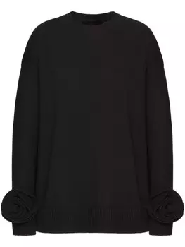 Valentino Garavani свитер с аппликацией, черный