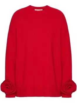 Valentino Garavani свитер с аппликацией, красный