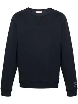 Valentino Garavani толстовка с нашивкой-логотипом, синий