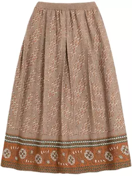 Valentino Garavani трикотажная юбка, коричневый