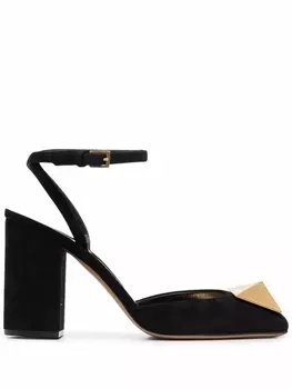 Valentino Garavani туфли One Stud на блочном каблуке, черный