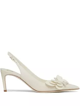 Valentino Garavani туфли Papier-Phalne 70 с ремешком на пятке, белый